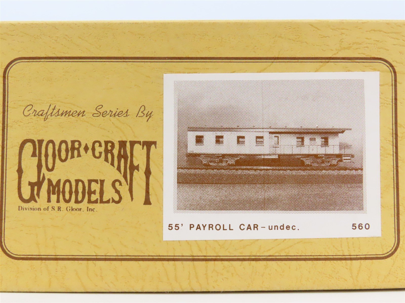 O Scale 2-Rail Gloor Craft 560 Undecorated 55' Payroll Car Kit
