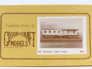 O Scale 2-Rail Gloor Craft 560 Undecorated 55' Payroll Car Kit