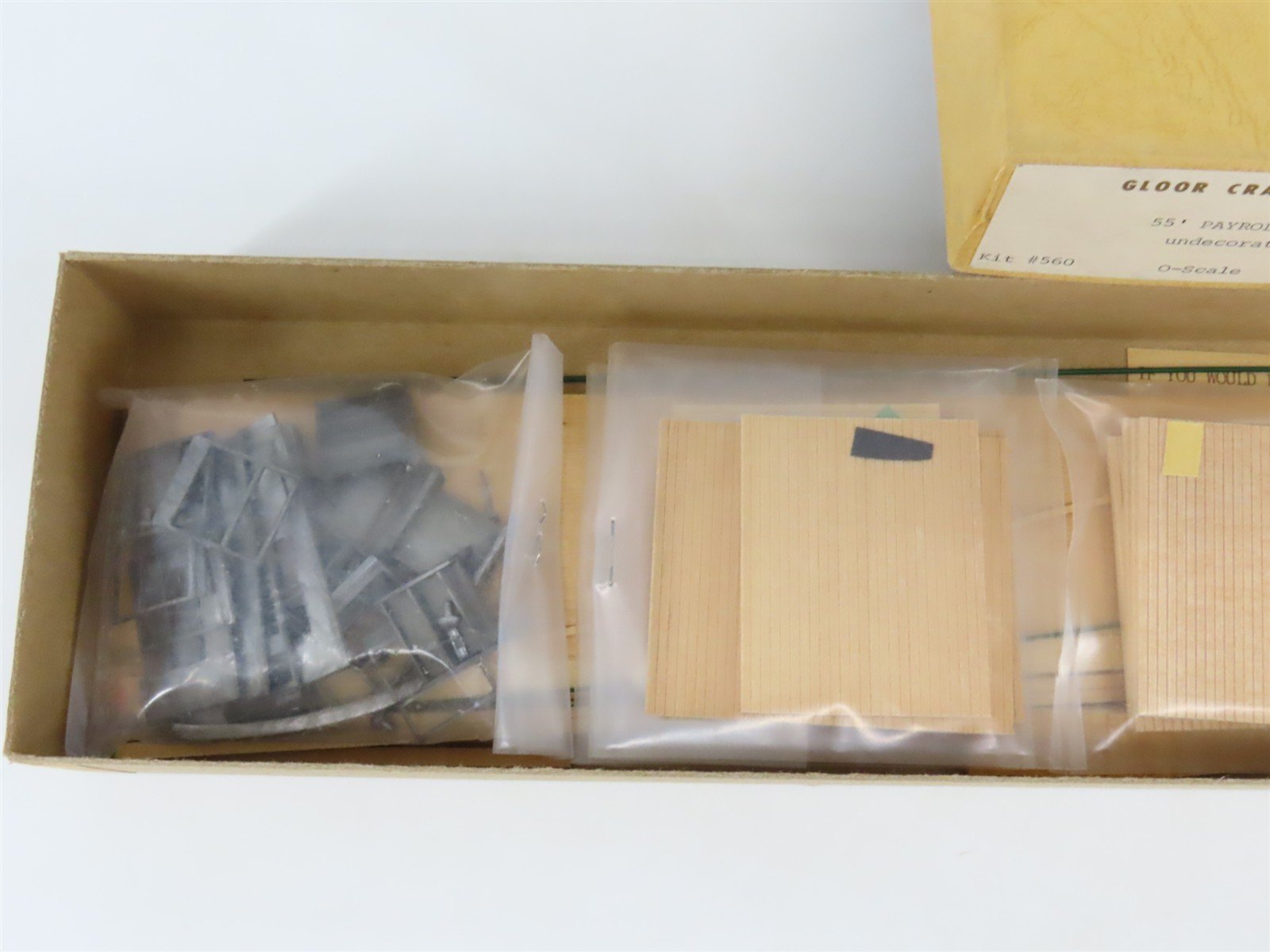O Scale 2-Rail Gloor Craft 560 Undecorated 55' Payroll Car Kit