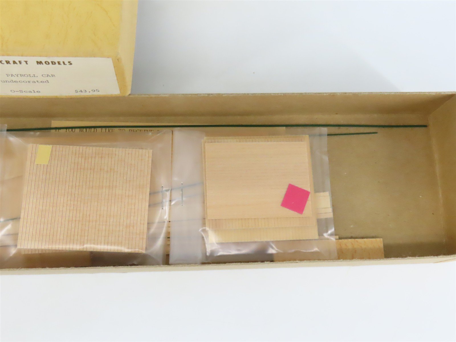 O Scale 2-Rail Gloor Craft 560 Undecorated 55' Payroll Car Kit