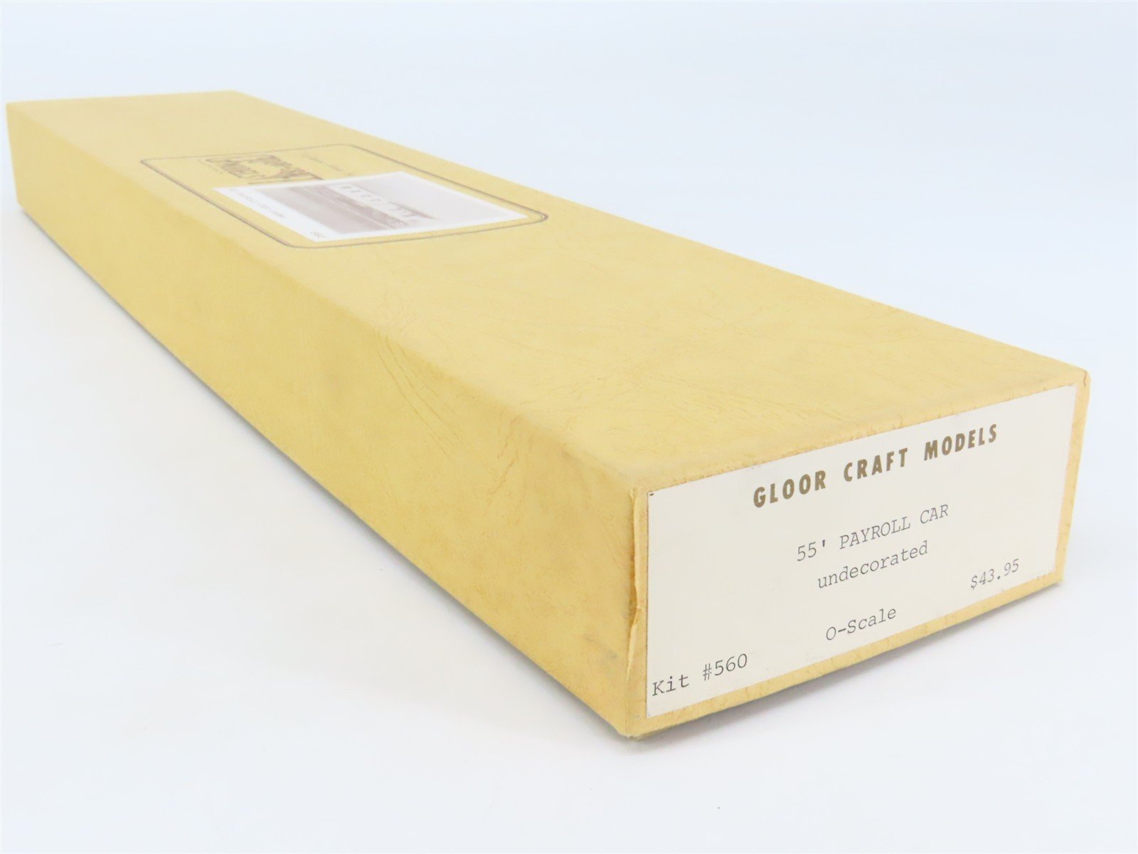 O Scale 2-Rail Gloor Craft 560 Undecorated 55' Payroll Car Kit