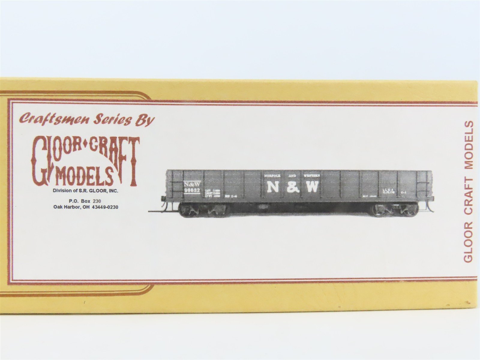 O Scale 2-Rail Gloor Craft 5349 Undecorated 50' Mill Gondola Car Kit