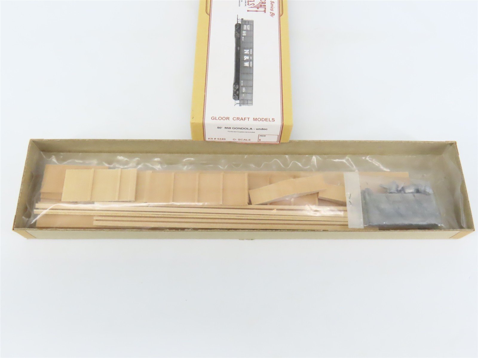 O Scale 2-Rail Gloor Craft 5349 Undecorated 50' Mill Gondola Car Kit