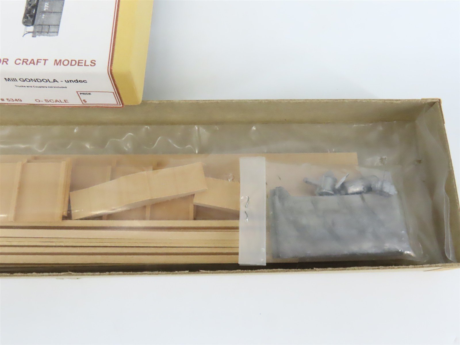 O Scale 2-Rail Gloor Craft 5349 Undecorated 50' Mill Gondola Car Kit