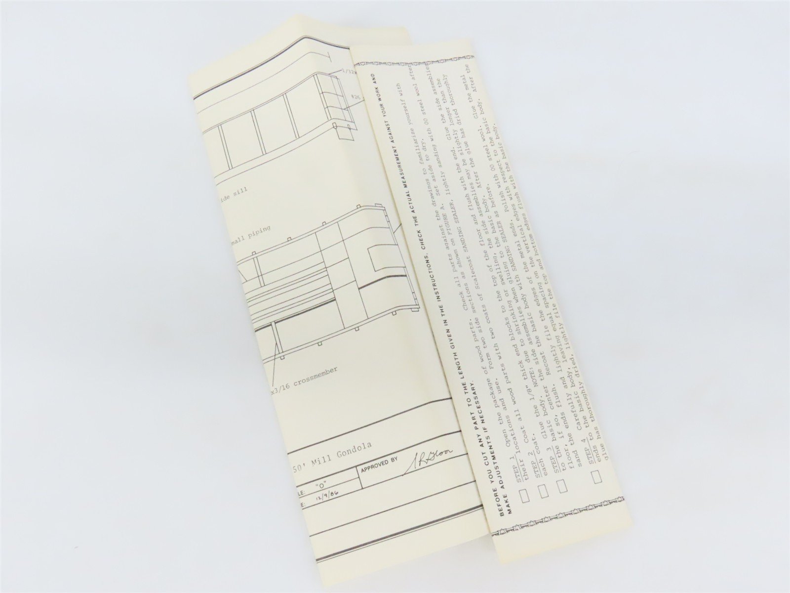 O Scale 2-Rail Gloor Craft 5349 Undecorated 50' Mill Gondola Car Kit