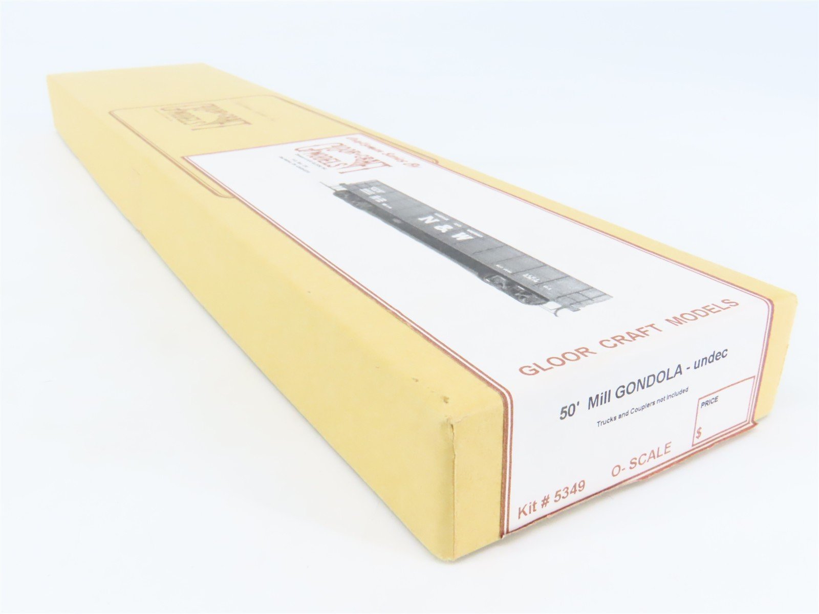 O Scale 2-Rail Gloor Craft 5349 Undecorated 50' Mill Gondola Car Kit
