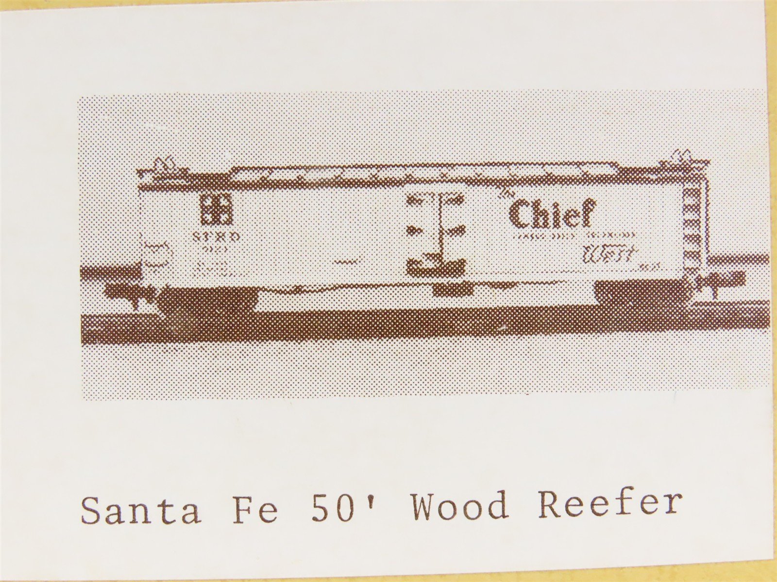 O 2-Rail Gloor Craft 544 SFRD ATSF Santa Fe 50' R-37 Wood Reefer Car #5124 Kit