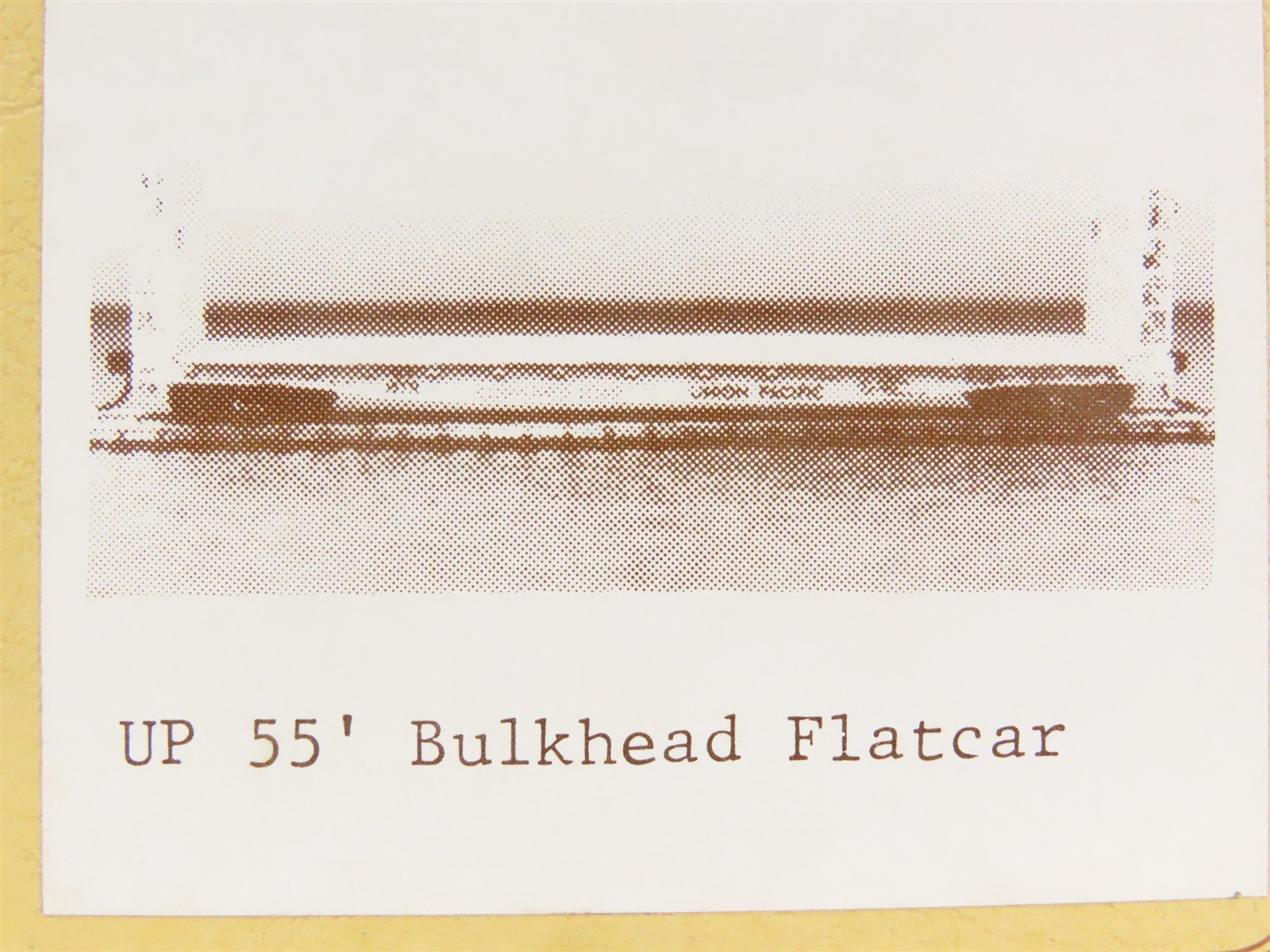 O Scale 2-Rail Gloor Craft 517 UP Union Pacific 55' Bulkhead Flatcar Kit