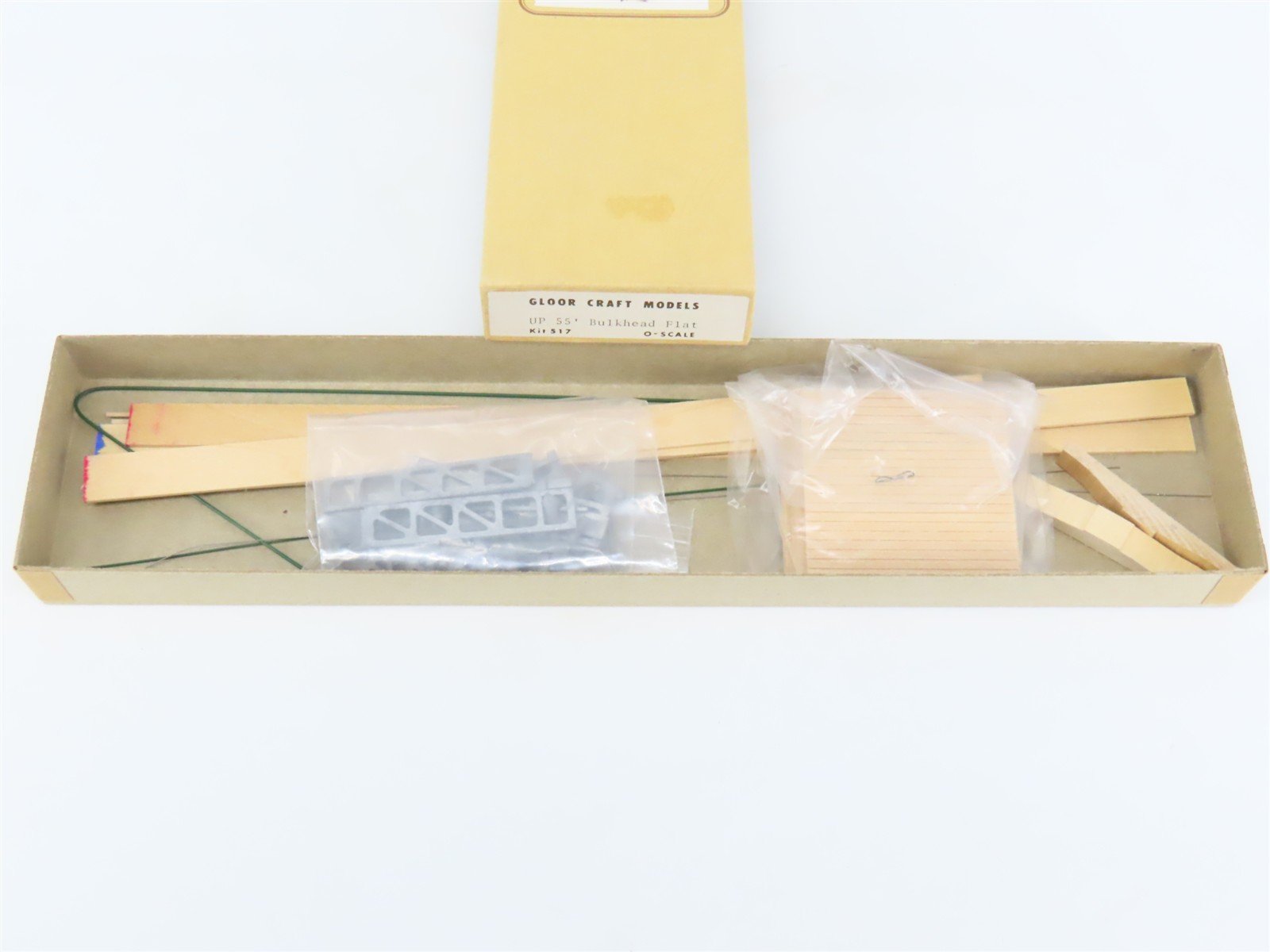 O Scale 2-Rail Gloor Craft 517 UP Union Pacific 55' Bulkhead Flatcar Kit