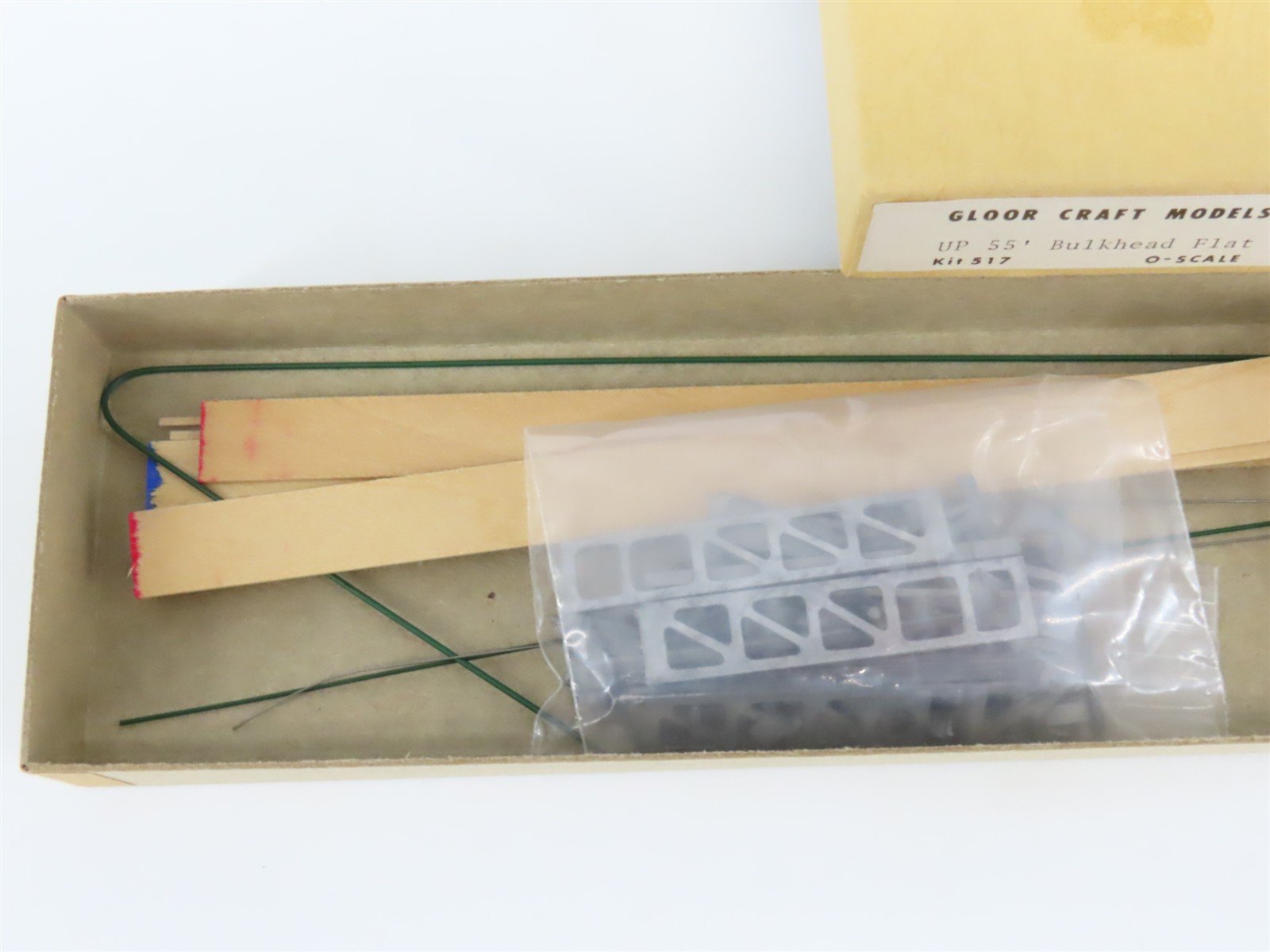 O Scale 2-Rail Gloor Craft 517 UP Union Pacific 55' Bulkhead Flatcar Kit