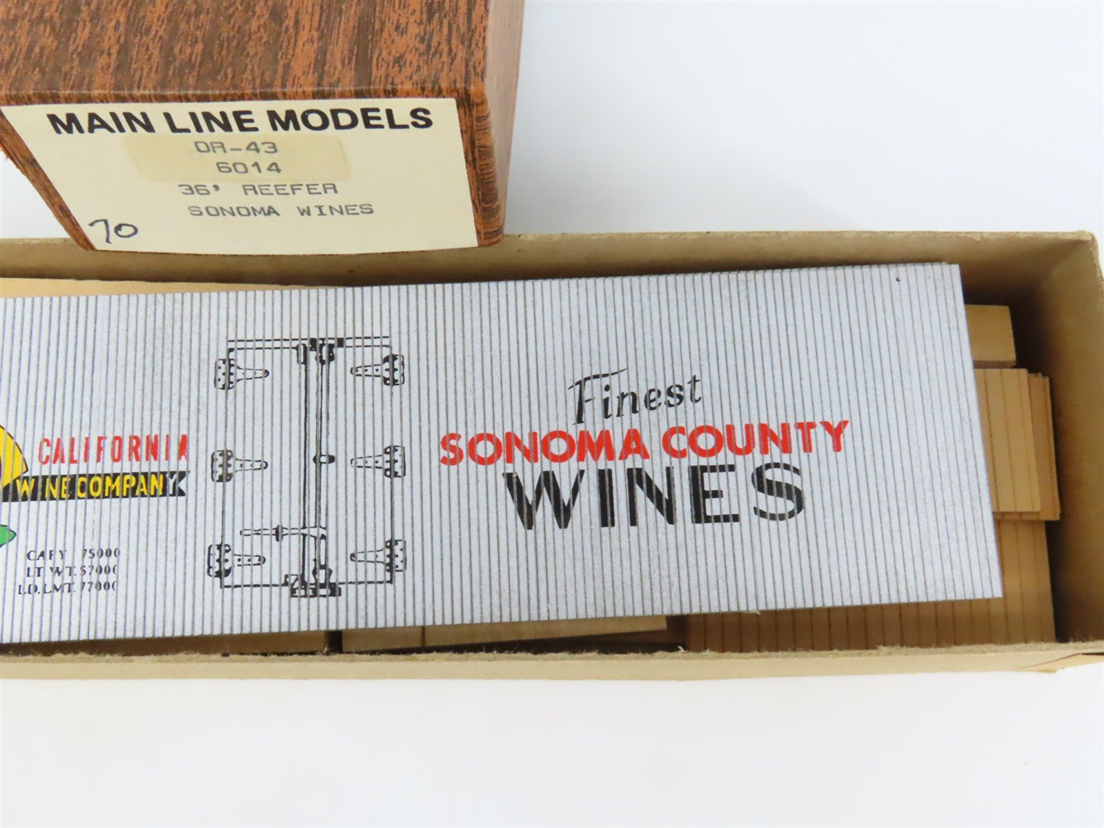 O Scale 2-Rail Mainline Models DR-43 KTX Sonoma County 36' Reefer Car #6014 Kit