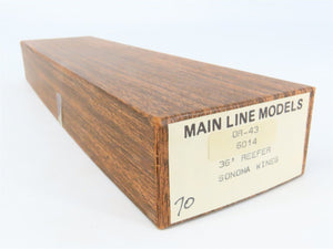 O Scale 2-Rail Mainline Models DR-43 KTX Sonoma County 36' Reefer Car #6014 Kit