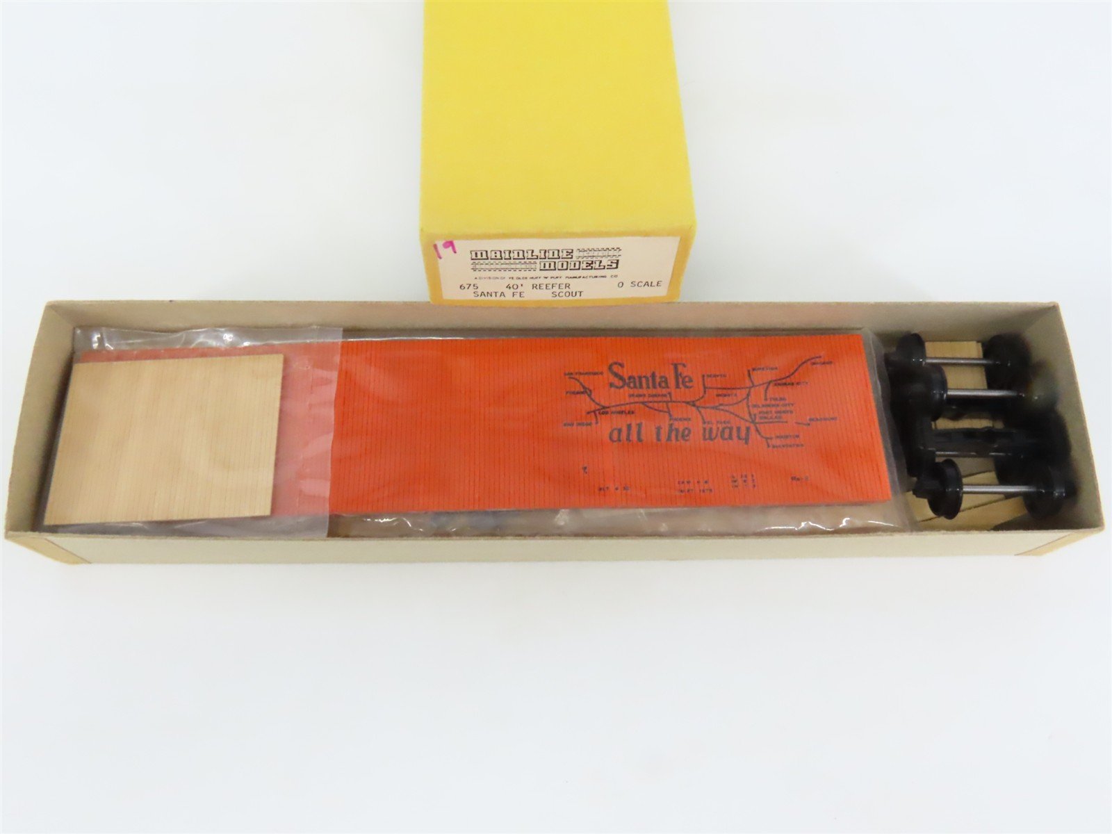 O Scale 2-Rail Mainline Models 675 SFRD Santa Fe 40' Reefer #21757 Kit