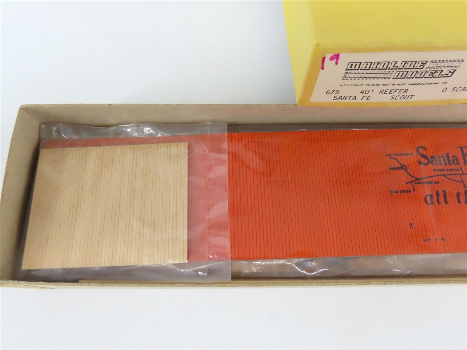 O Scale 2-Rail Mainline Models 675 SFRD Santa Fe 40' Reefer #21757 Kit