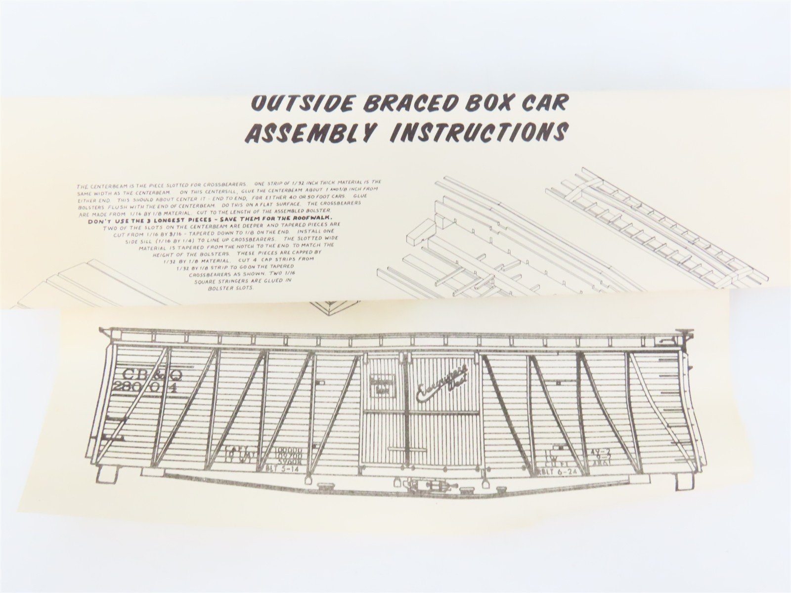 O Scale 2-Rail Mainline Models OBC-104 GN Great Northern 50' Auto Boxcar Kit