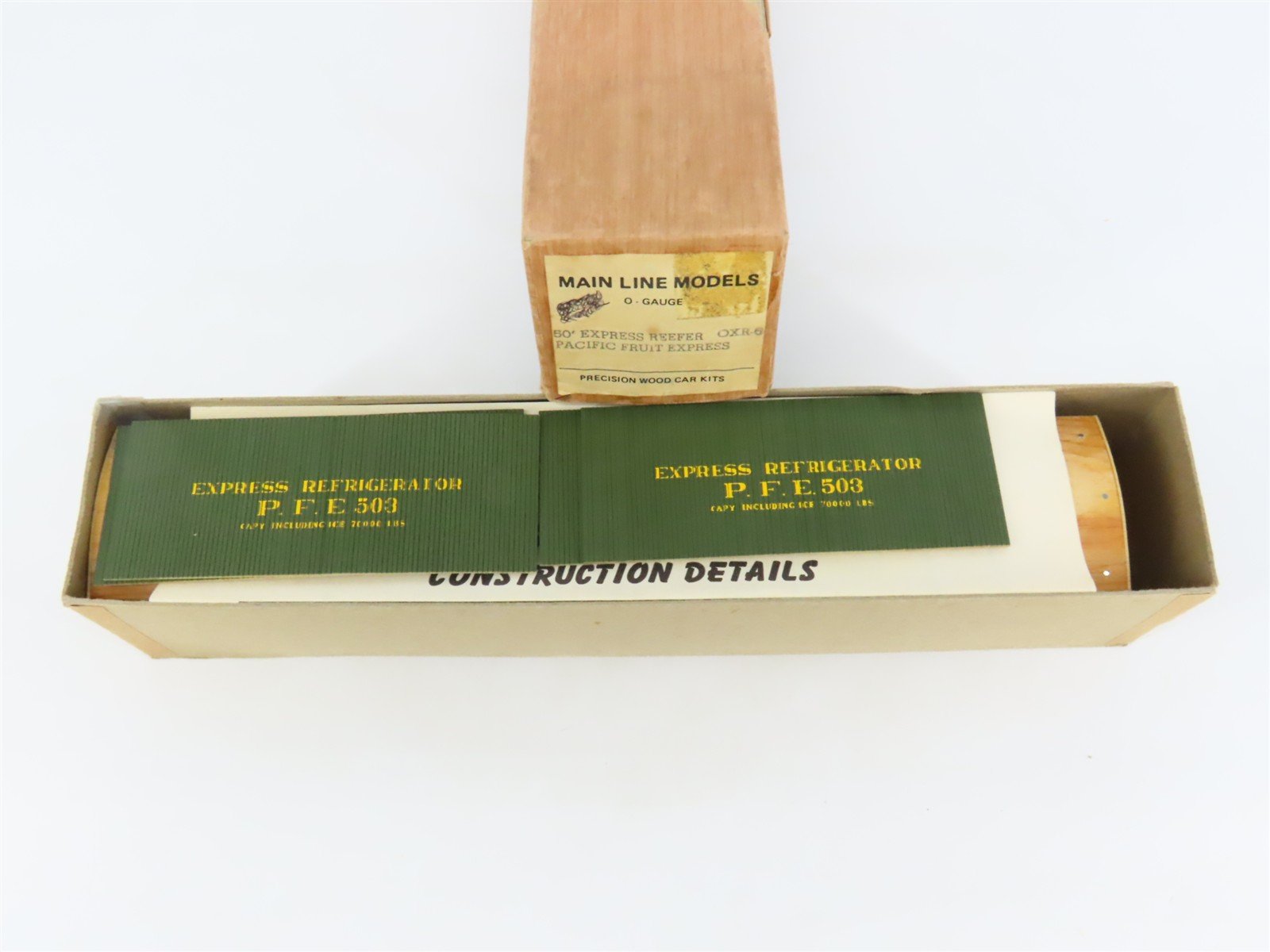 O 2-Rail Mainline Models OBC-6 PFE Pacific Fruit 50' Express Reefer #503 Kit