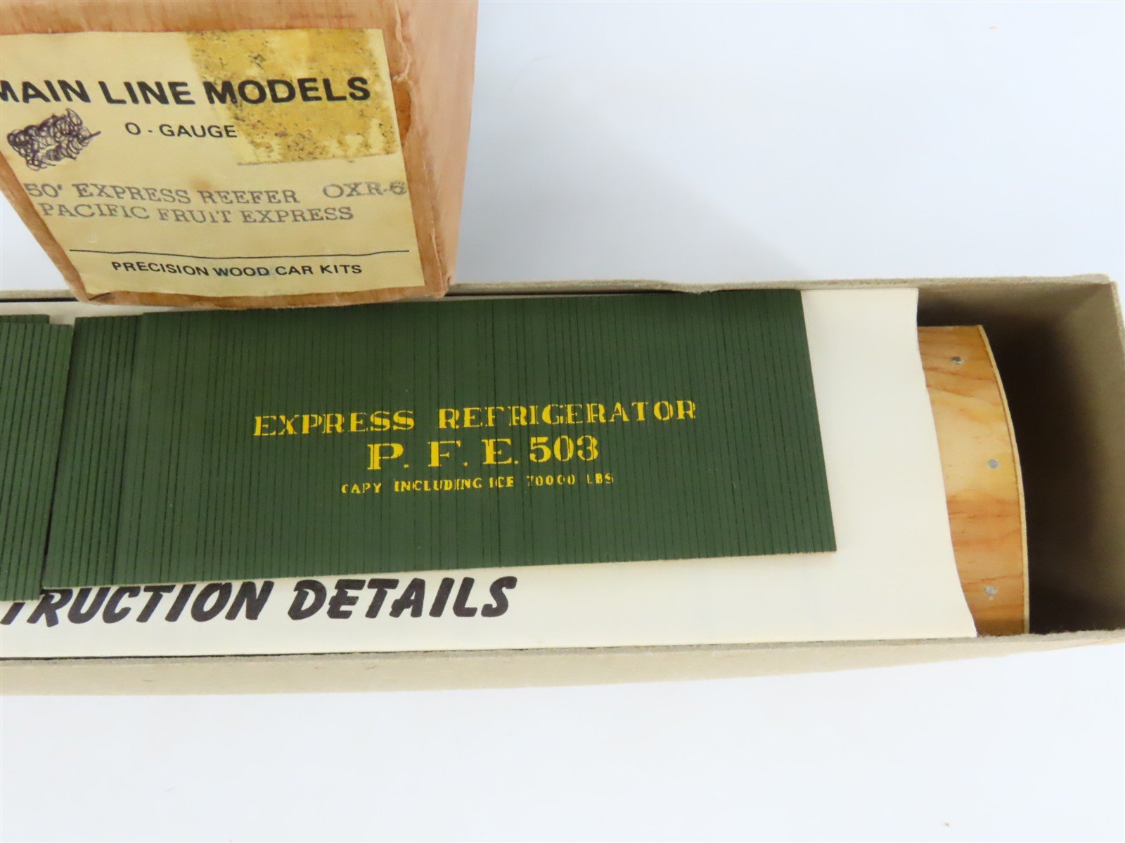 O 2-Rail Mainline Models OBC-6 PFE Pacific Fruit 50' Express Reefer #503 Kit