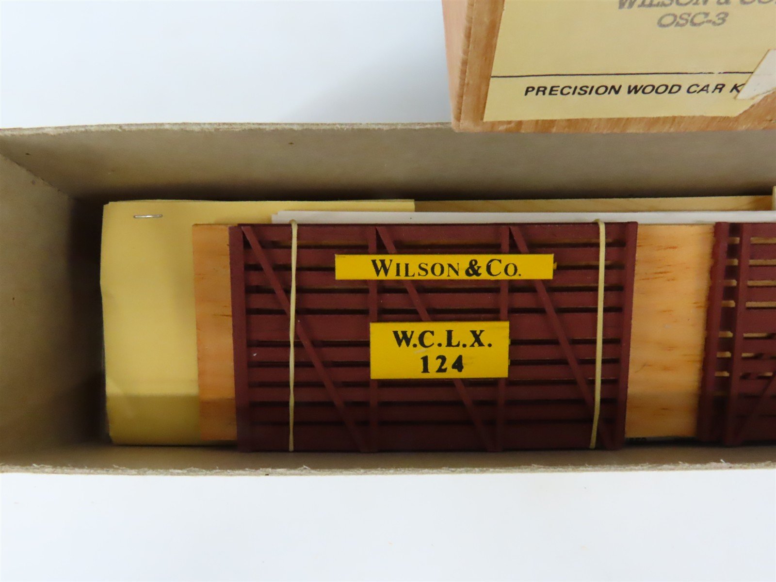 O Scale 2-Rail Mainline Models OSC-3 WLCX Wilson & Co Wood Stockcar #124 Kit