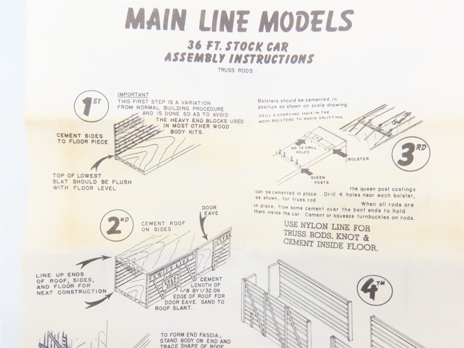 O Scale 2-Rail Mainline Models OSC-3 WLCX Wilson & Co Wood Stockcar #124 Kit