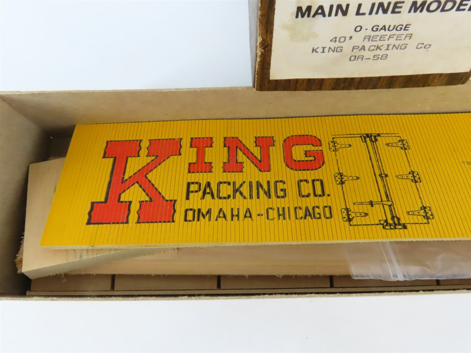 O Scale 2-Rail Mainline OR-58 King Packing 40' Wood Reefer Car #207 Kit