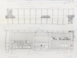 O Scale 2-Rail Ambroid O-7 DRGW Rio Grande 40' Vertical Ribbed Boxcar #67400 Kit