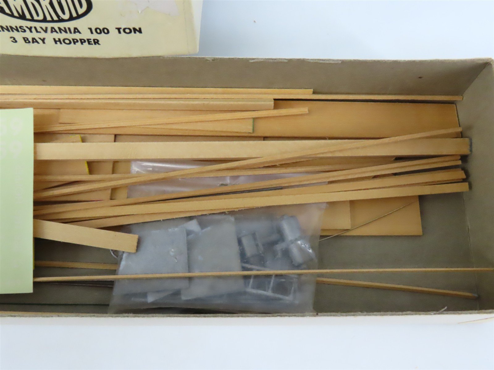 O Scale 2-Rail Ambroid O-9 PRR Pennsylvania 3-Bay Open Hopper Car Kit