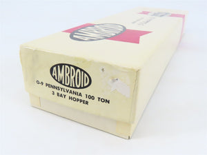 O Scale 2-Rail Ambroid O-9 PRR Pennsylvania 3-Bay Open Hopper Car Kit