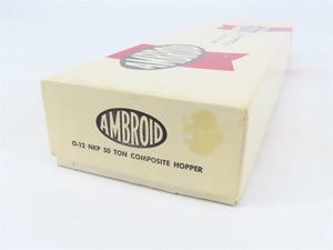 O Scale 2-Rail Ambroid O-12 NKP Nickel Plate Road 3-Bay Open Hopper #31299 Kit