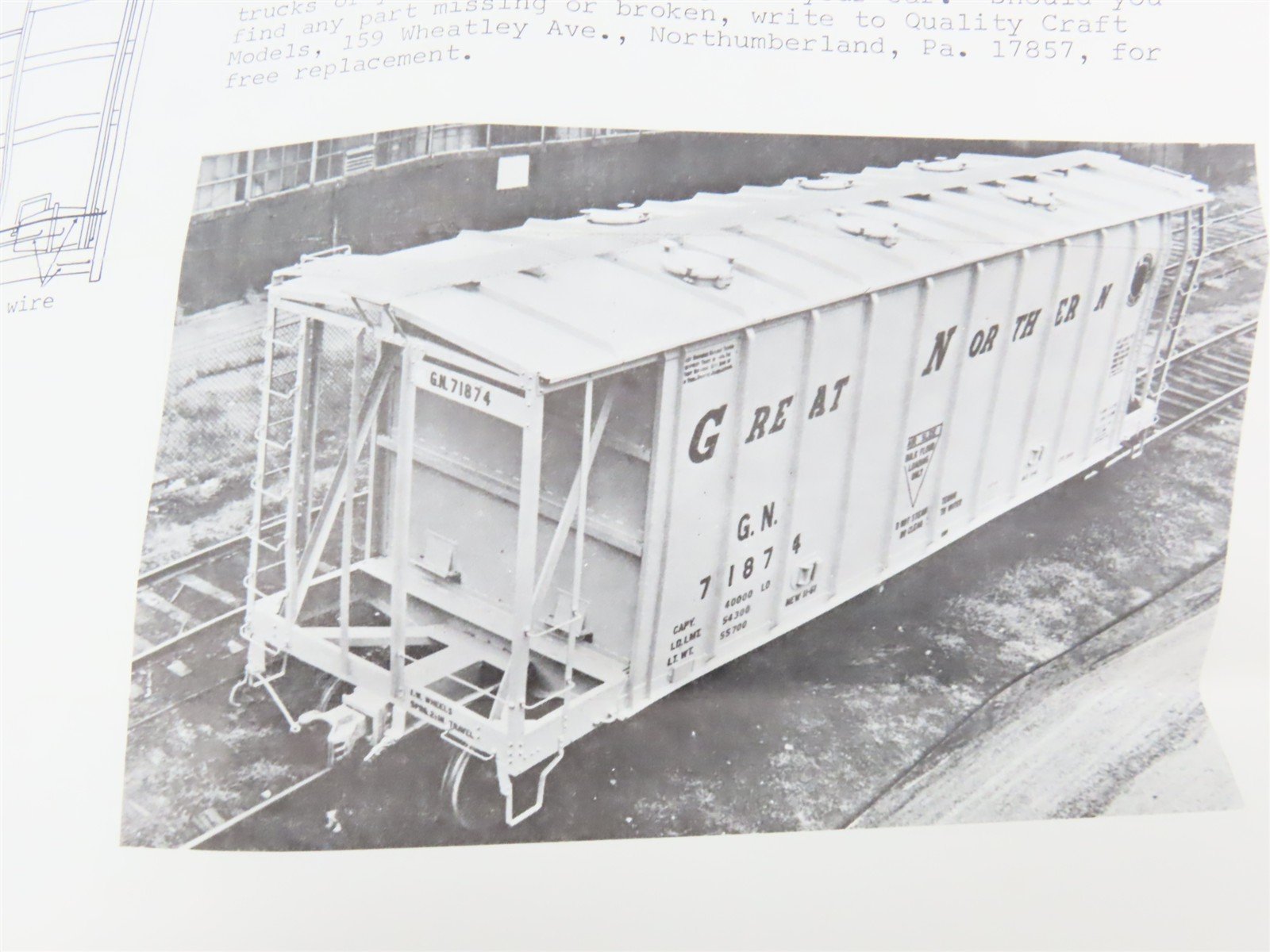 O Scale 2-Rail Ambroid O-11 GN Great Northern Airslide Hopper Car Kit