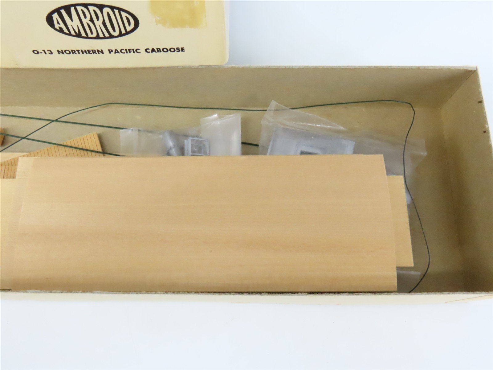 O Scale 2-Rail Ambroid Craftsman Kit #O-13 Undecorated NP Offset Cupola Caboose