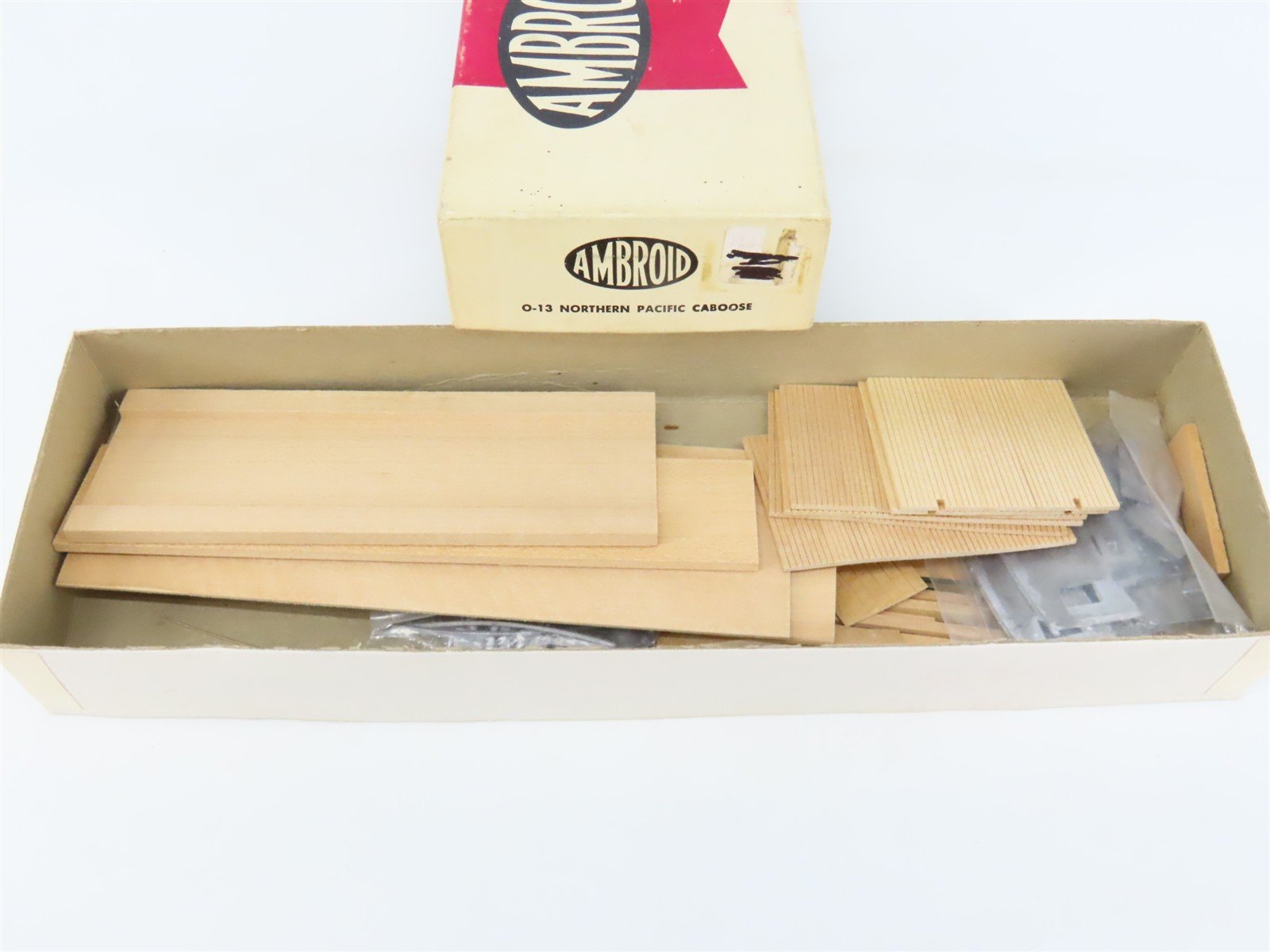 O Scale 2-Rail Ambroid Craftsman Kit #O-13 Undecorated NP Offset Cupola Caboose