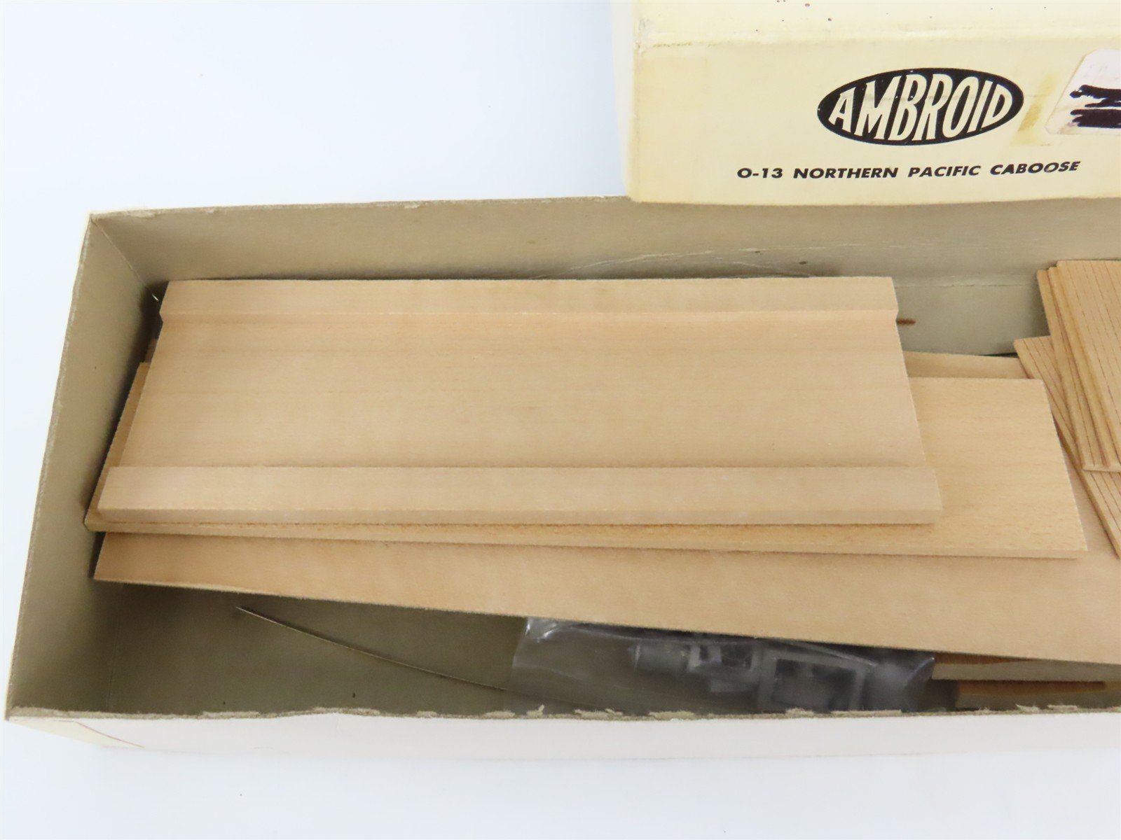 O Scale 2-Rail Ambroid Craftsman Kit #O-13 Undecorated NP Offset Cupola Caboose