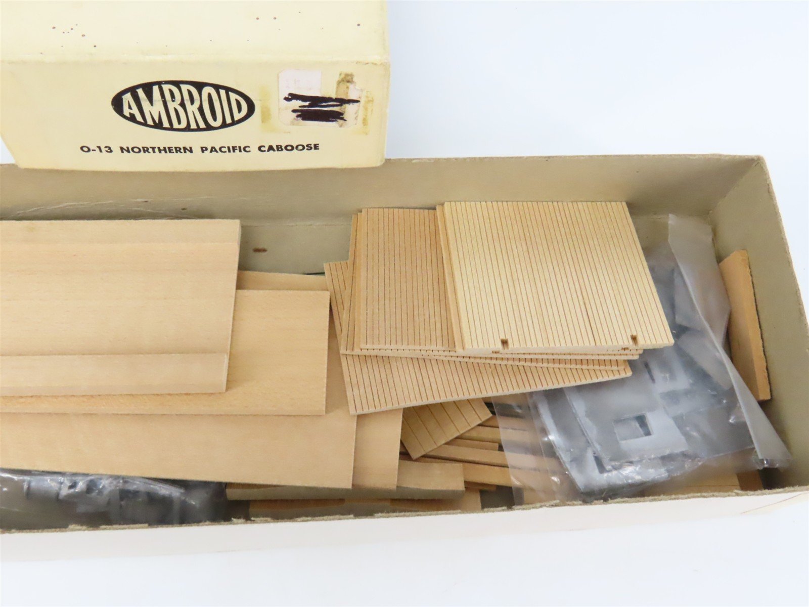 O Scale 2-Rail Ambroid Craftsman Kit #O-13 Undecorated NP Offset Cupola Caboose