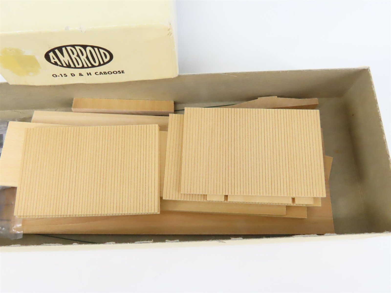 O Scale 2-Rail Ambroid Craftsman Kit #O-15 Undecorated D&H Offset Cupola Caboose