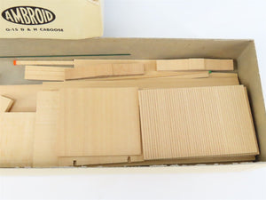 O Scale 2-Rail Ambroid Craftsman Kit #O-15 Undecorated D&H Offset Cupola Caboose
