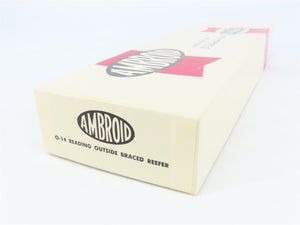 O Scale 2-Rail Ambroid Craftsman Kit #O-14 Undecorated RDG Outside-Braced Reefer