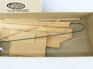 O Scale 2-Rail Ambroid Craftsman Kit #O-17 Undecorated ERIE/NYSW 3-Bay Hopper