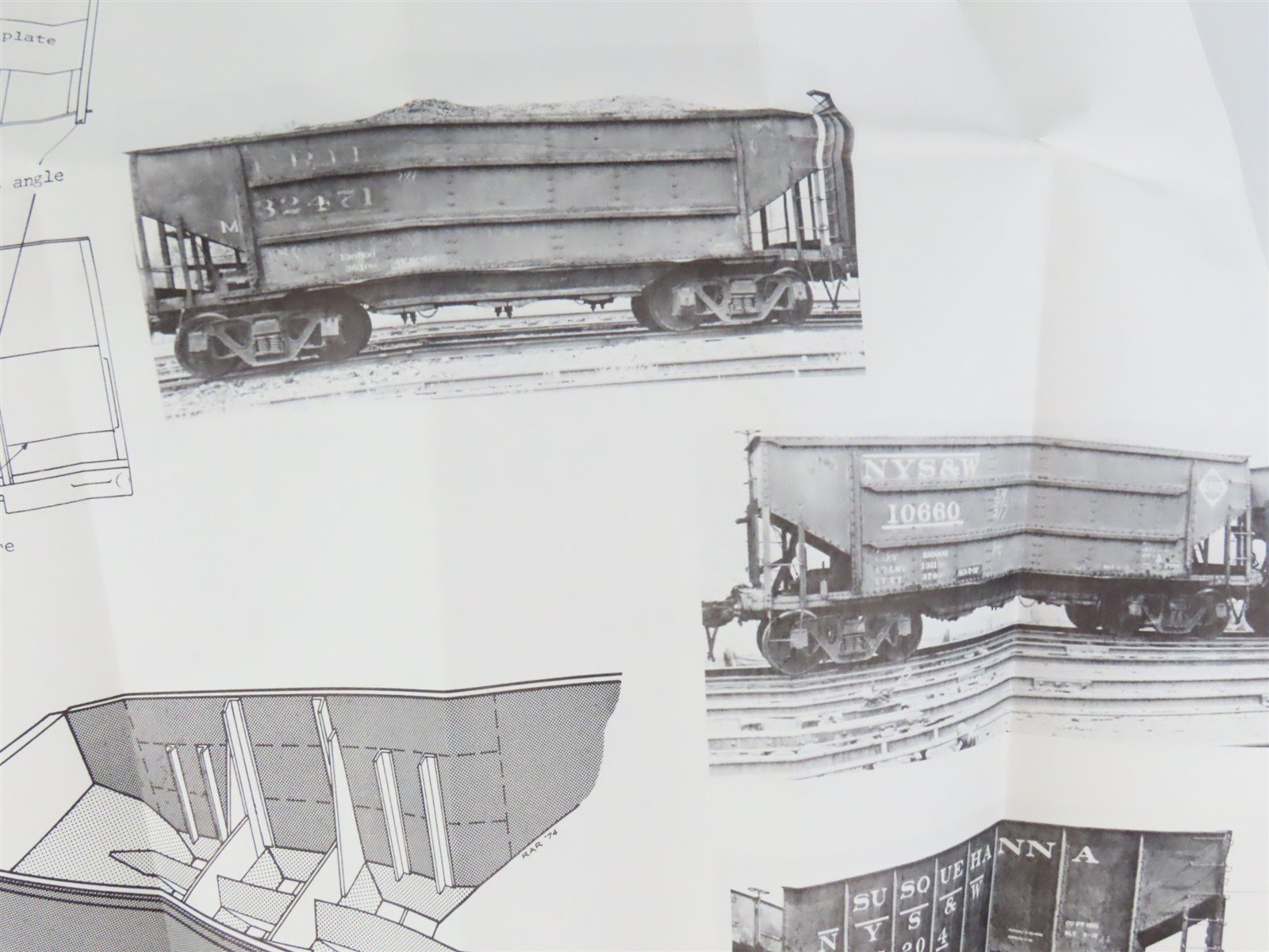 O Scale 2-Rail Ambroid Craftsman Kit #O-17 Undecorated ERIE/NYSW 3-Bay Hopper