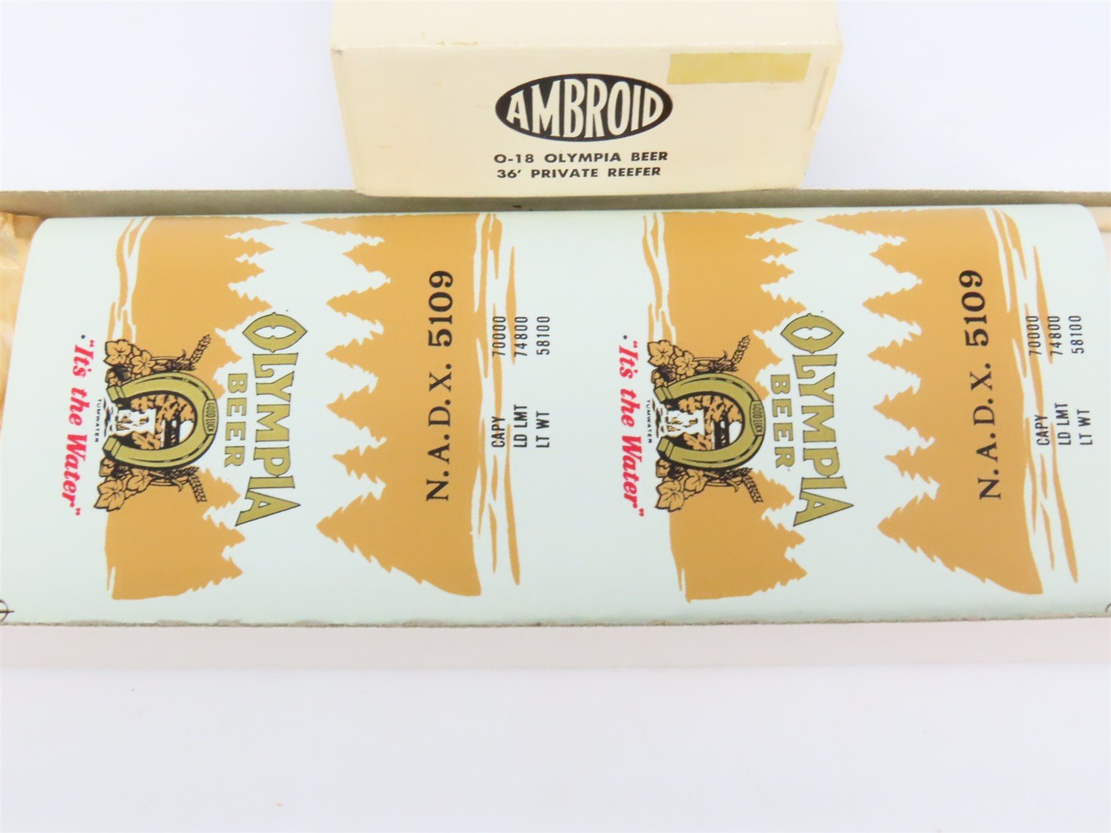 O Scale 2-Rail Ambroid Craftsman Kit #O-18 Undecorated Olympia Beer 36' Reefer