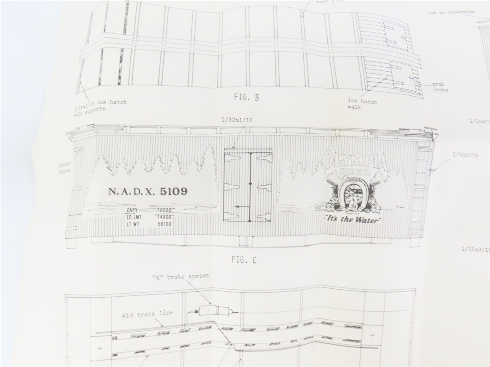 O Scale 2-Rail Ambroid Craftsman Kit #O-18 Undecorated Olympia Beer 36' Reefer