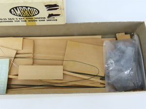 O Scale 2-Rail Ambroid Craftsman Kit #O-25 Undecorated B&O 3-Bay Woodchip Hopper
