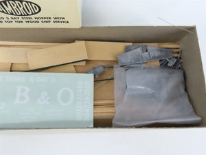 O Scale 2-Rail Ambroid Craftsman Kit #O-25 Undecorated B&O 3-Bay Woodchip Hopper