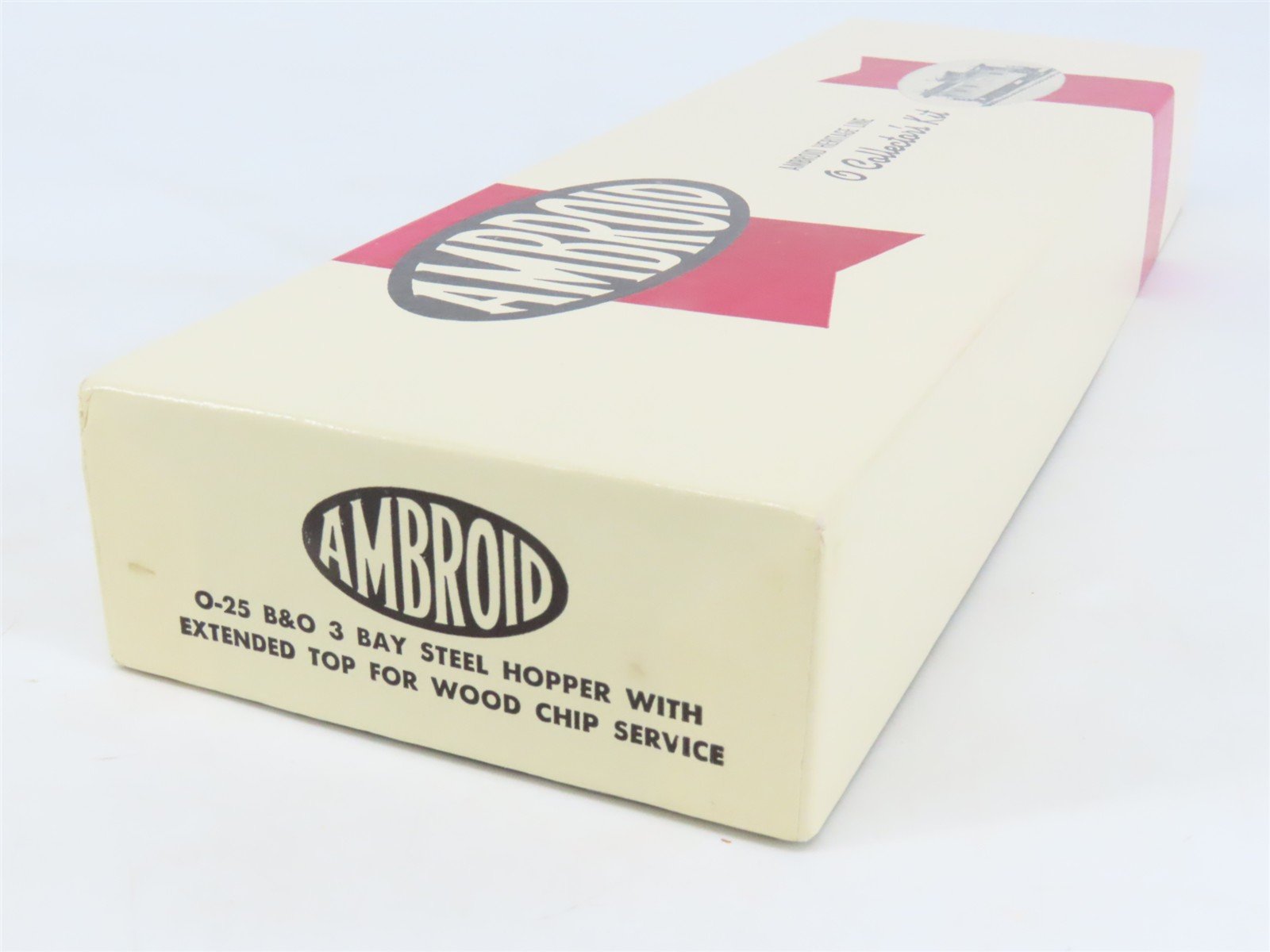 O Scale 2-Rail Ambroid Craftsman Kit #O-25 Undecorated B&O 3-Bay Woodchip Hopper