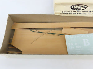 O Scale 2-Rail Ambroid Craftsman Kit #O-25 Undecorated B&O 3-Bay Woodchip Hopper