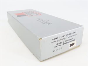 O 2-Rail Quality Craft Craftsman Kit #535 Undecorated D&M 2-Bay Covered Hopper