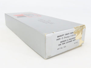 O 2-Rail Quality Craft Craftsman Kit #535 Undecorated D&M 2-Bay Covered Hopper