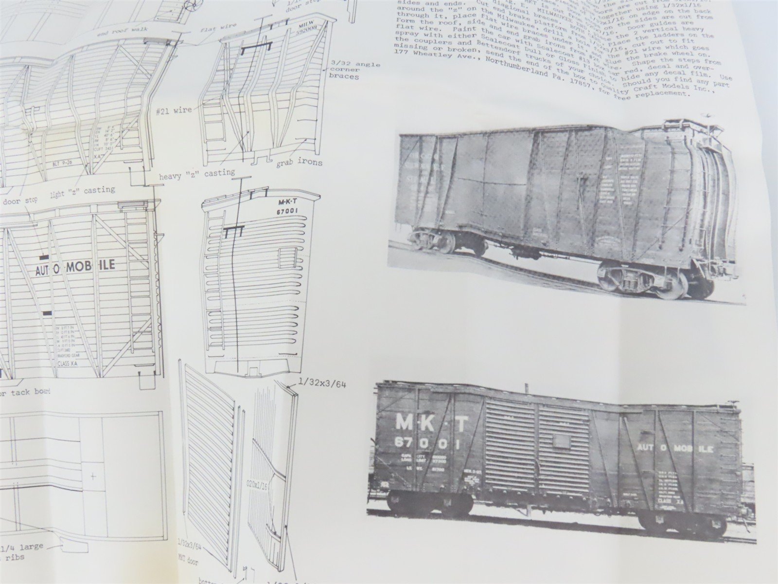 O Scale 2-Rail Quality Craft Craftsman Kit Undecorated MKT 40' Auto Box Car