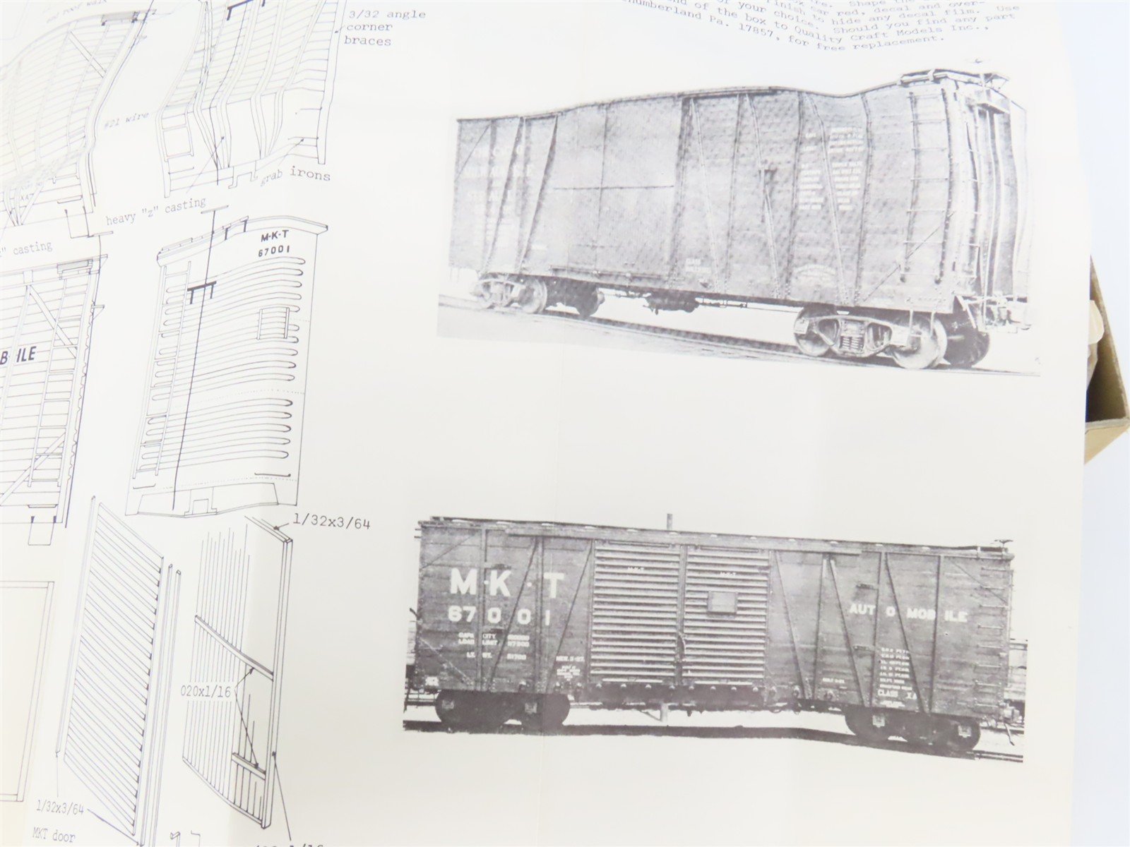 O Scale 2-Rail Quality Craft Craftsman Kit Undecorated MKT 40' Auto Box Car