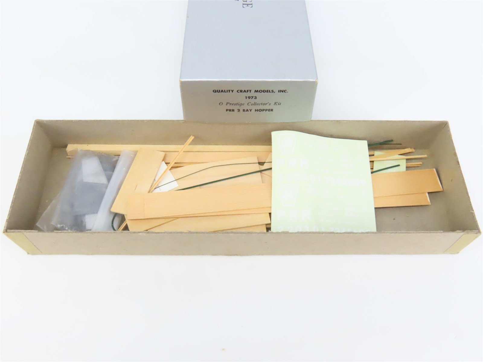 O Scale 2-Rail Quality Craft Craftsman Kit Undecorated PRR 2-Bay Open Hopper