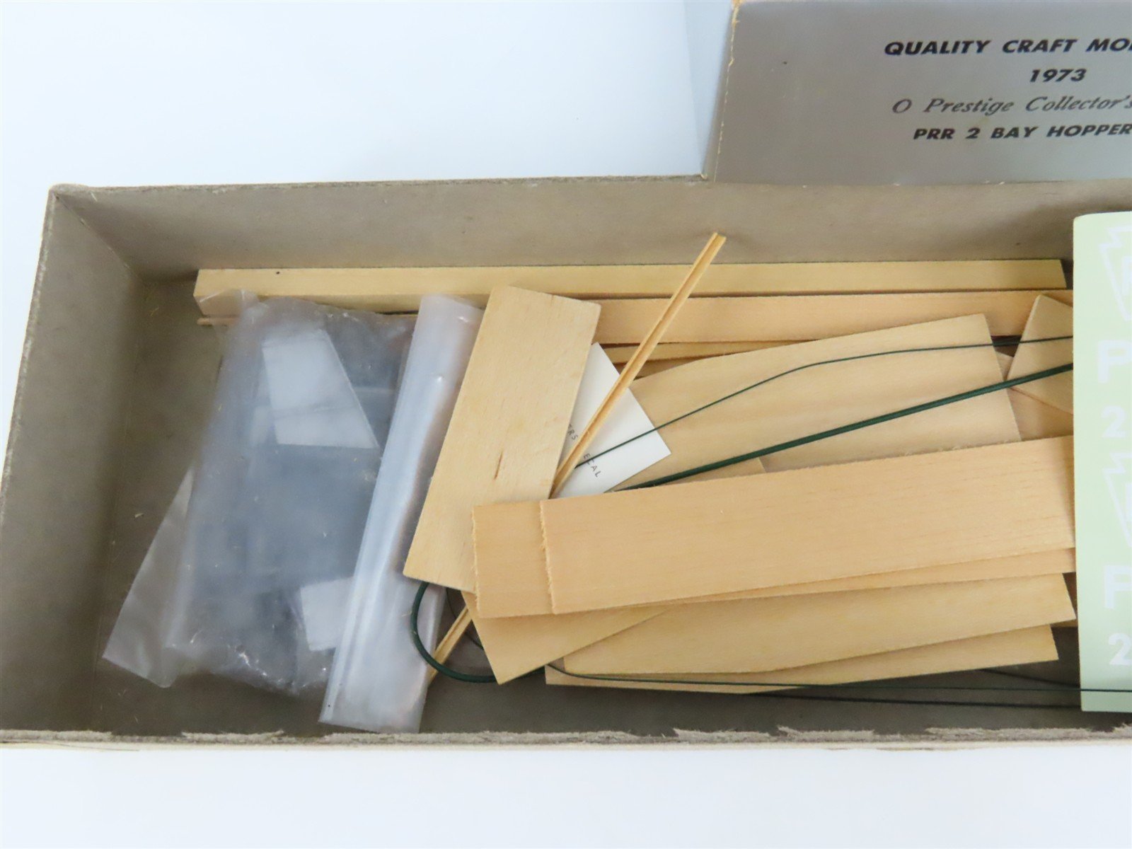 O Scale 2-Rail Quality Craft Craftsman Kit Undecorated PRR 2-Bay Open Hopper